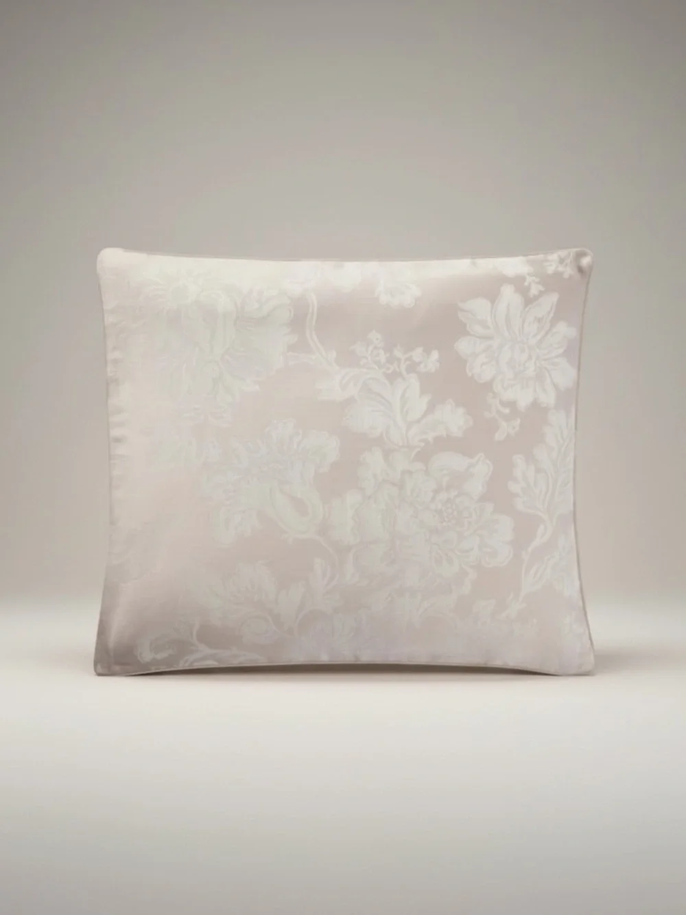 Anne De Solene Paris 2 Calliope BOUDOIR Shams Satin Jacquard Cotton Taupe Gray
